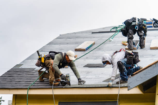 Professional Gutter Installation technician working in Gates, NC